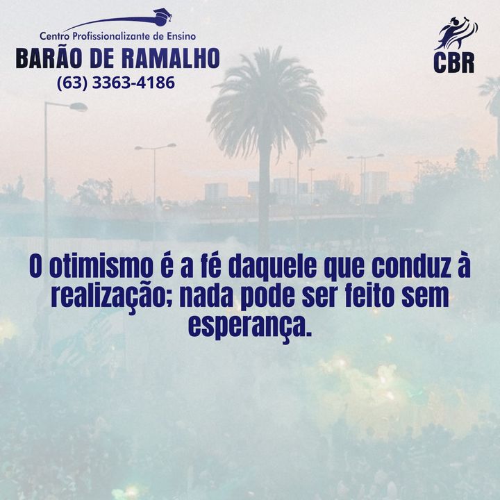 Siga com otimismo sempre! #cbr #portonacional #enfermagem