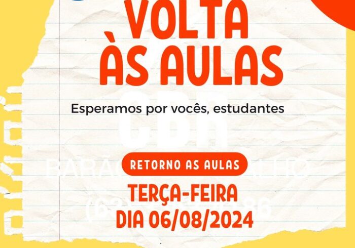 É hora de voltar às aulas no CBR Barão de Ramalho! Estamos ansiosos para receber todos os nossos alunos na terça-feira 6/08/2024! Preparem-se para mais um semestre de muito aprendizado e crescimento! Nos vemos amanhã!