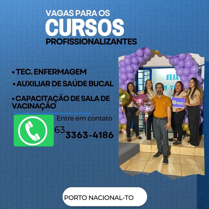 CURSOS PROFISSIONALIZANTES! Venha fazer parte do CBR BARÃO DE RAMALHO🚀 . . . . . #cursosprofissionalizantes #tecnicoemenfermagem #auxiliarsaudebucal #portonacionaltocantins